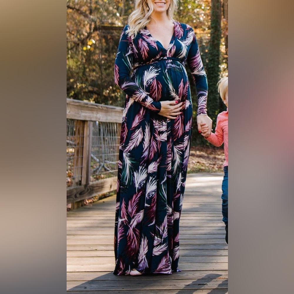 Rachel Zoe long sleeve maternity dress